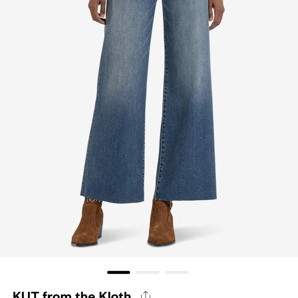 Kut from the Kloth Meg High Rise Flare Jeans with Raw Hem